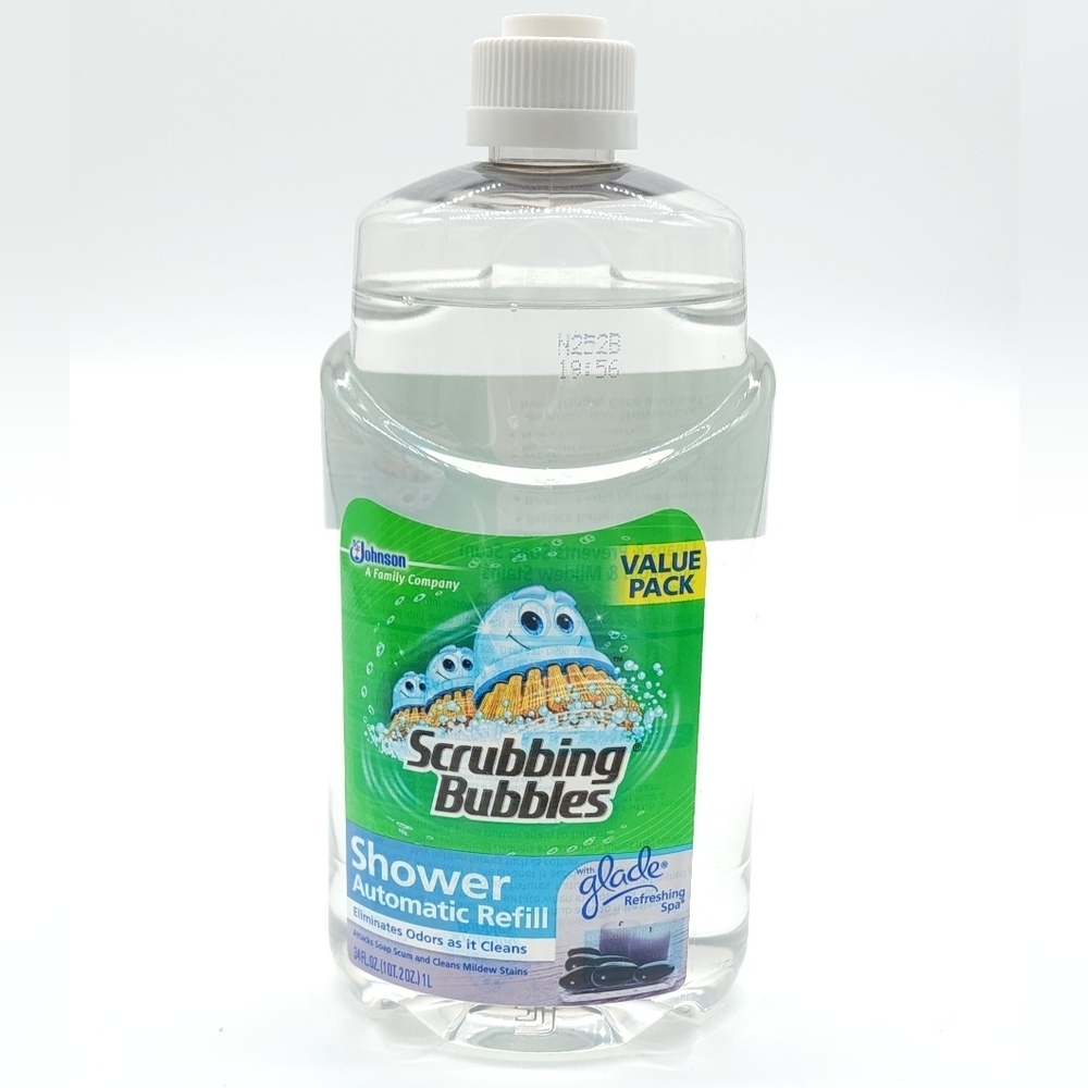 Scrubbing Bubbles Automatic Shower Cleaner Refill Glade Refreshing Spa 34oz NEW